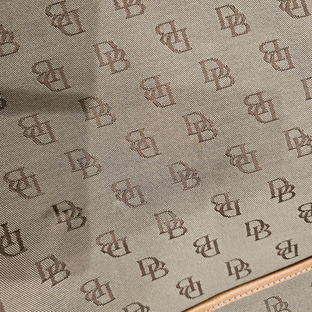Dooney & Bourke Cabriolet Monogram tan canvas leather flap messenger crossbody - Picture 13 of 15